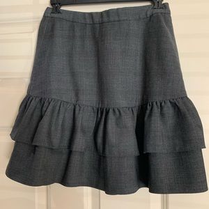 J crew wool ruffle skirt